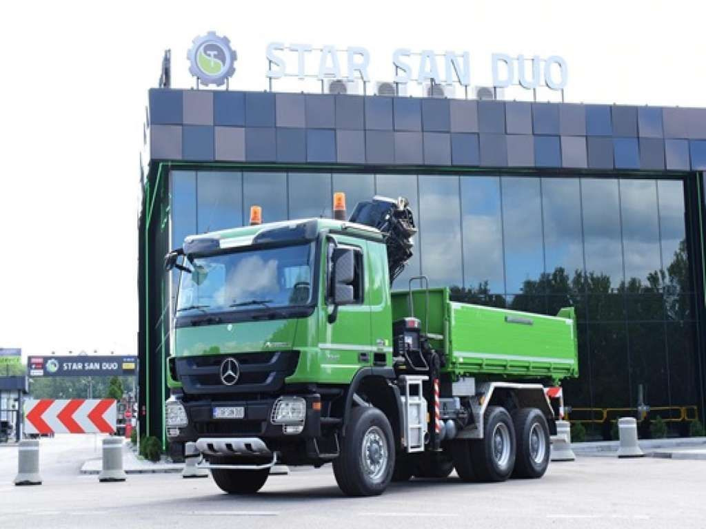 Mercedes-Benz ACTROS 3346 6x6 HIAB 244EP-4 Crane Kipper - Самосвал камион: снимка 3 Mercedes-Benz ACTROS 3346 6x6 HIAB 244EP-4 Crane Kipper - Самосвал камион: снимка 3