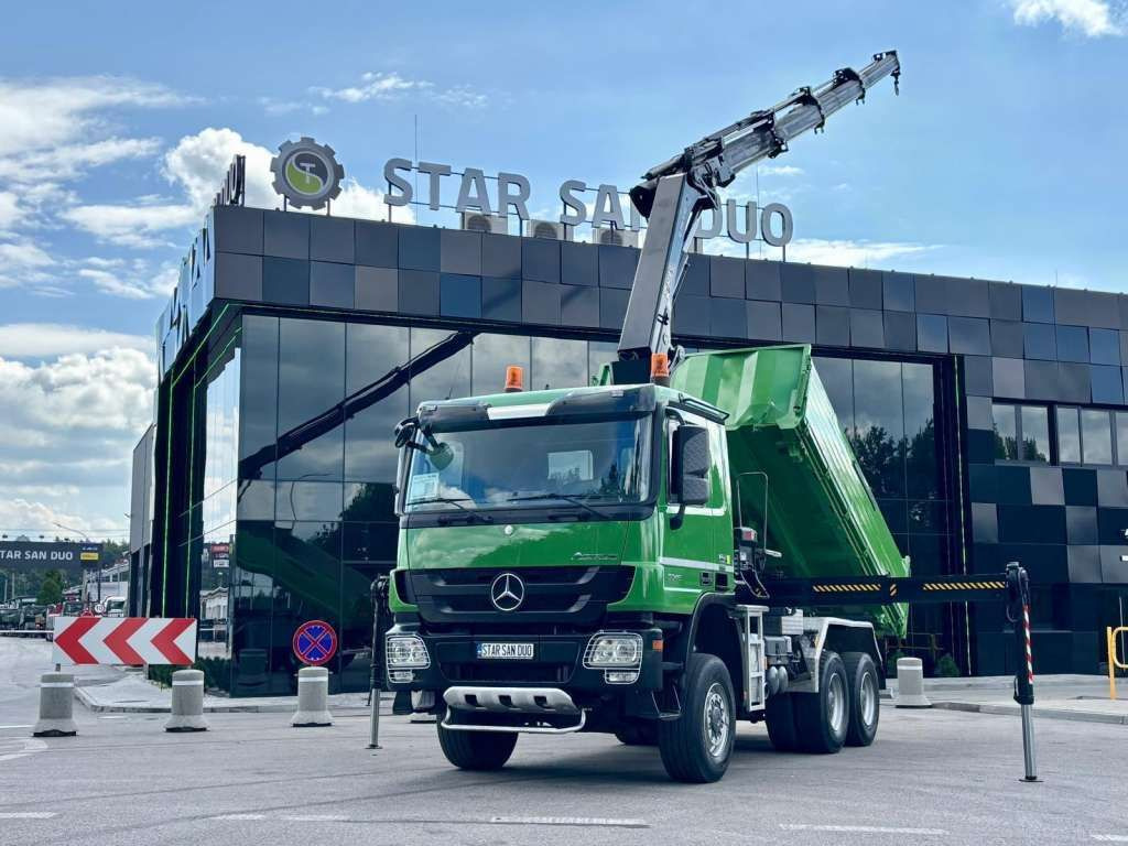 Mercedes-Benz ACTROS 3346 6x6 HIAB 244EP-4 Crane Kipper - Камион с кран: снимка 1 Mercedes-Benz ACTROS 3346 6x6 HIAB 244EP-4 Crane Kipper - Камион с кран: снимка 1