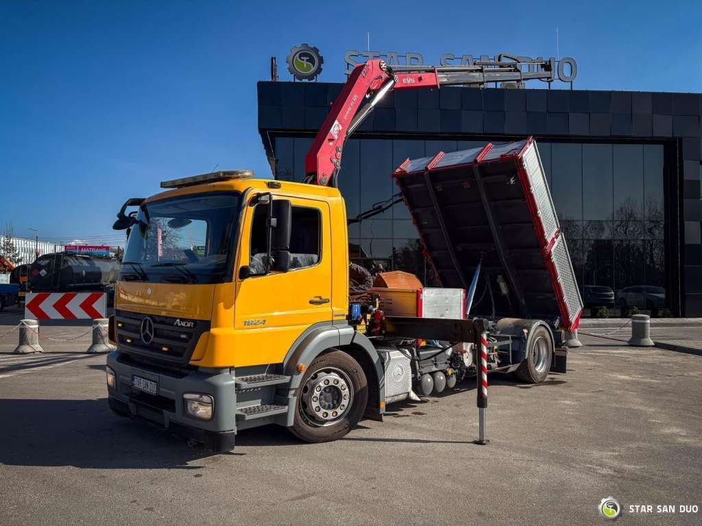 Mercedes-Benz AXOR 1824 4x2 HMF 975 HDS Crane Rotator Kipper - Камион с кран: снимка 4 Mercedes-Benz AXOR 1824 4x2 HMF 975 HDS Crane Rotator Kipper - Камион с кран: снимка 4