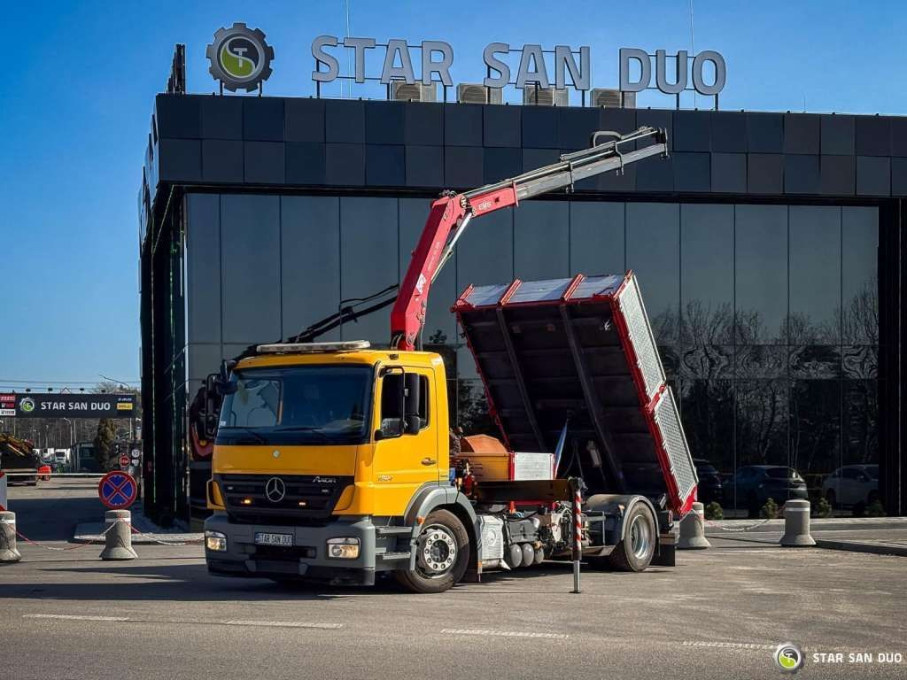 Mercedes-Benz AXOR 1824 4x2 HMF 975 HDS Crane Rotator Kipper - Камион с кран: снимка 1 Mercedes-Benz AXOR 1824 4x2 HMF 975 HDS Crane Rotator Kipper - Камион с кран: снимка 1