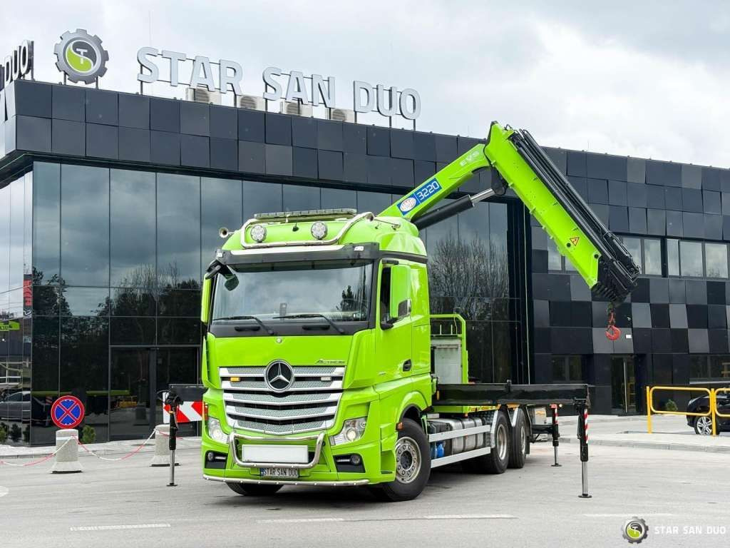 Mercedes-Benz Actros 6x2 HMF 3220 K7 Crane Mercedes-Benz Actros 6x2 HMF 3220 K7 Crane - Камион с кран, Бордови камион: снимка 5 Mercedes-Benz Actros 6x2 HMF 3220 K7 Crane Mercedes-Benz Actros 6x2 HMF 3220 K7 Crane - Камион с кран, Бордови камион: снимка 5