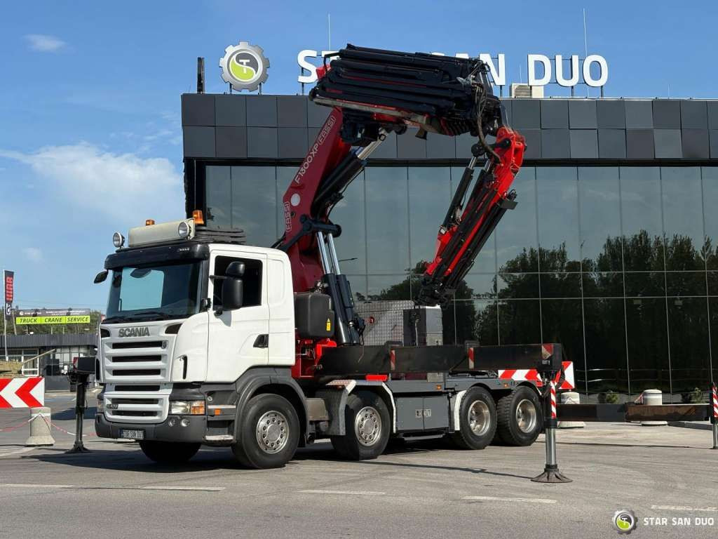 Scania R420 8x4 FASSI F1300 AXP Crane FLY JIB Euro 4 - Камион с кран: снимка 4 Scania R420 8x4 FASSI F1300 AXP Crane FLY JIB Euro 4 - Камион с кран: снимка 4