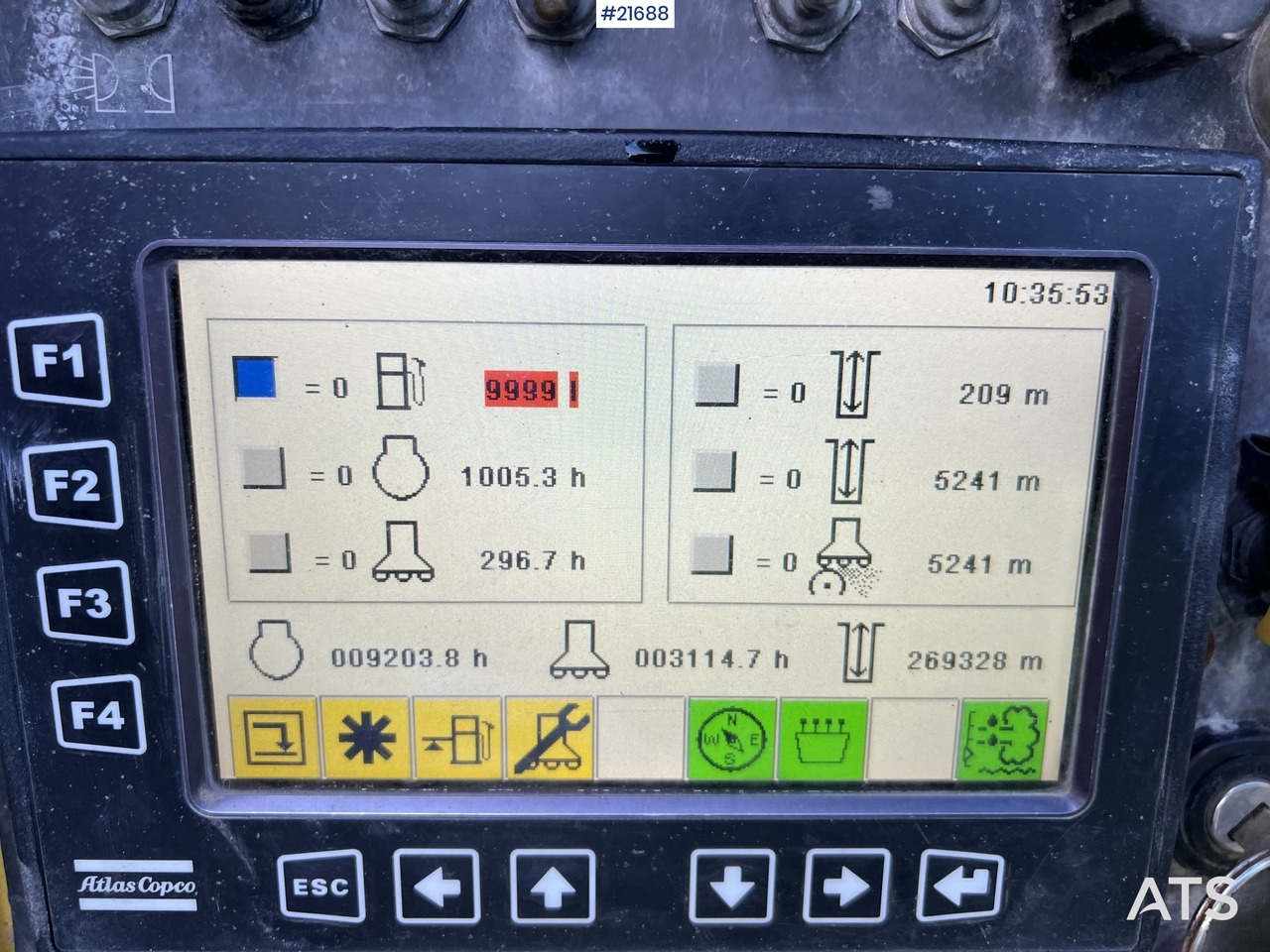 Пробивна машина Atlas Copco T35R-01 Borerigg m/ cop 2540 hammer, sliper og Leica gps: снимка 18 Пробивна машина Atlas Copco T35R-01 Borerigg m/ cop 2540 hammer, sliper og Leica gps: снимка 18