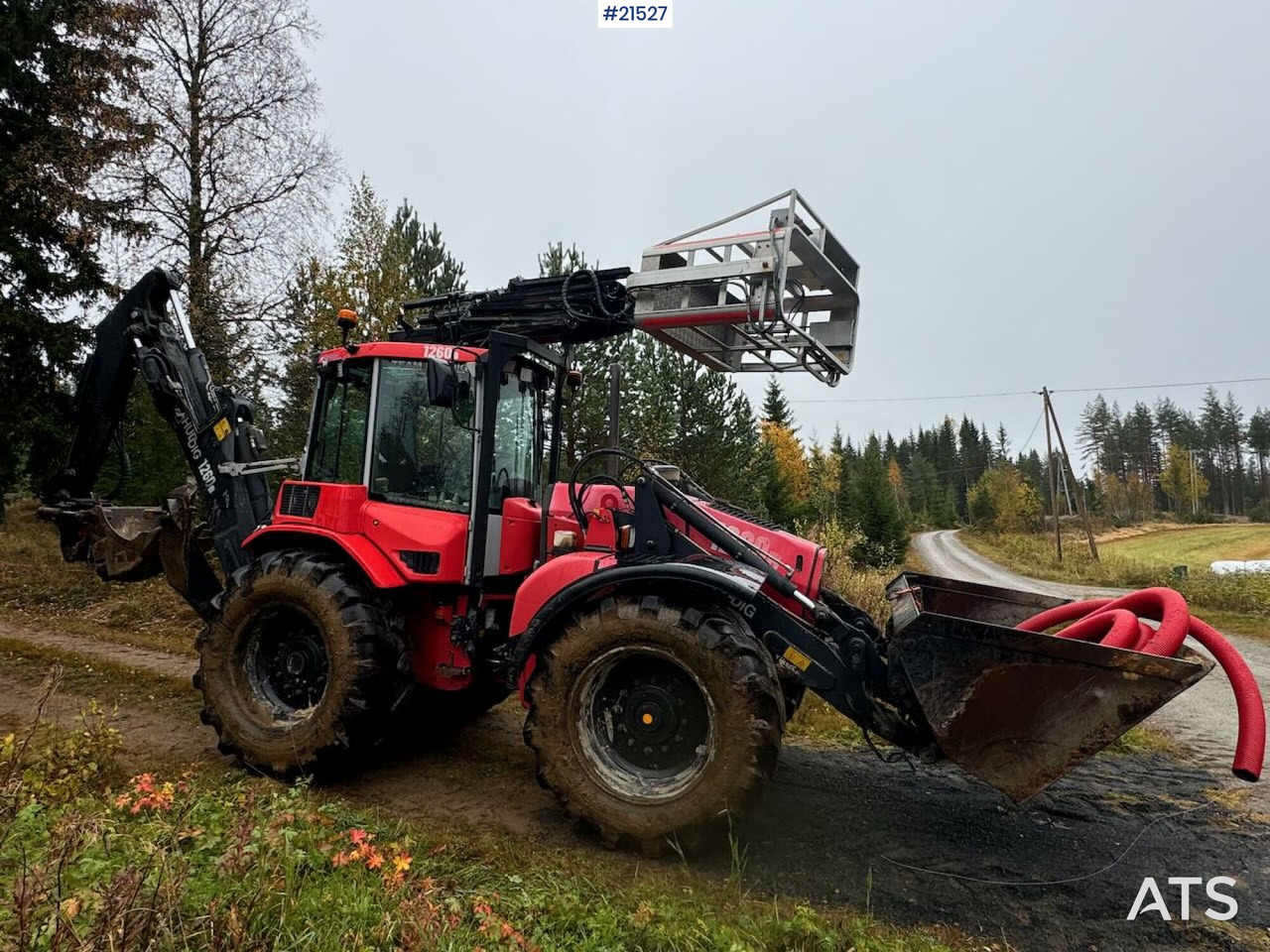 Huddig 1260B Traktorgraver m/ Huddig 2000 lift, tilt og pusseskuffe - Багер-товарач: снимка 5 Huddig 1260B Traktorgraver m/ Huddig 2000 lift, tilt og pusseskuffe - Багер-товарач: снимка 5