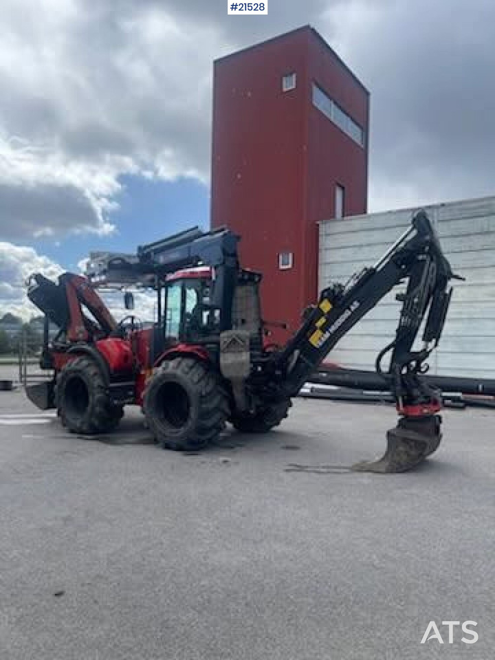 Huddig 1260C Traktorgraver m/ Palfinger kran, Lift, rototilt og skuffe - Багер-товарач: снимка 1 Huddig 1260C Traktorgraver m/ Palfinger kran, Lift, rototilt og skuffe - Багер-товарач: снимка 1