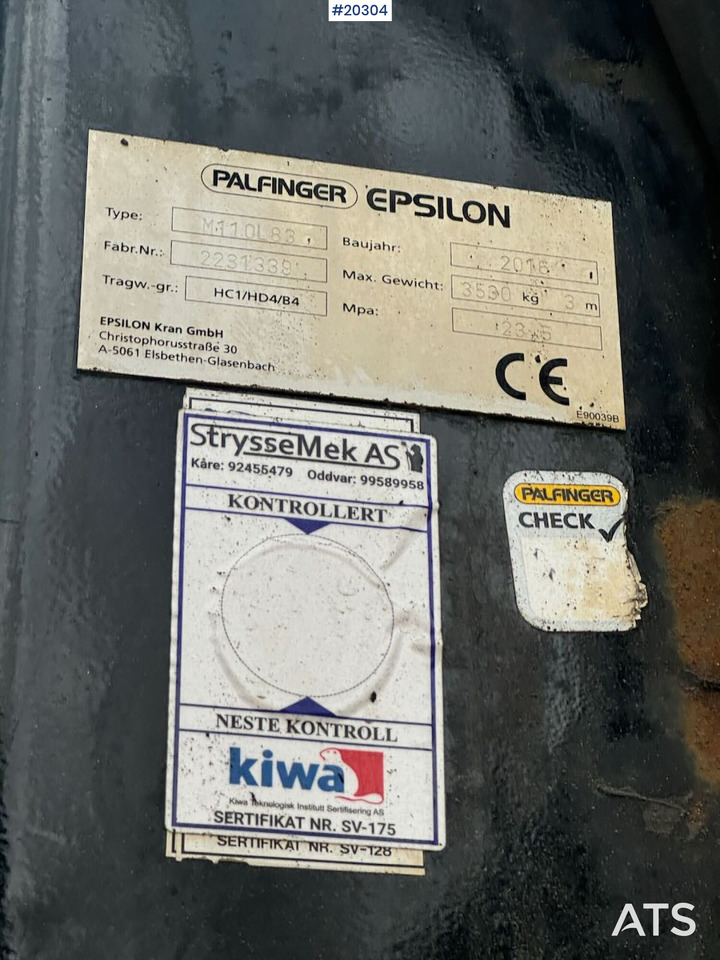 Кран за камион Palfinger Epsilon M110: снимка 22