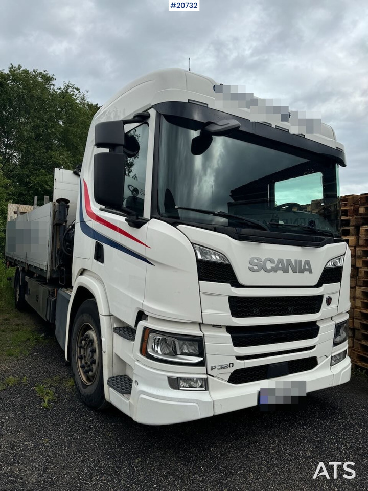 Scania P320 - Бордови камион, Камион с кран: снимка 1 Scania P320 - Бордови камион, Камион с кран: снимка 1