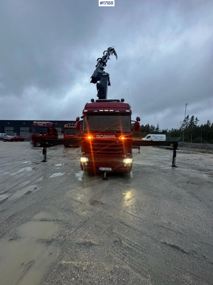 Scania R580 - Бордови камион, Камион с кран: снимка 1 Scania R580 - Бордови камион, Камион с кран: снимка 1