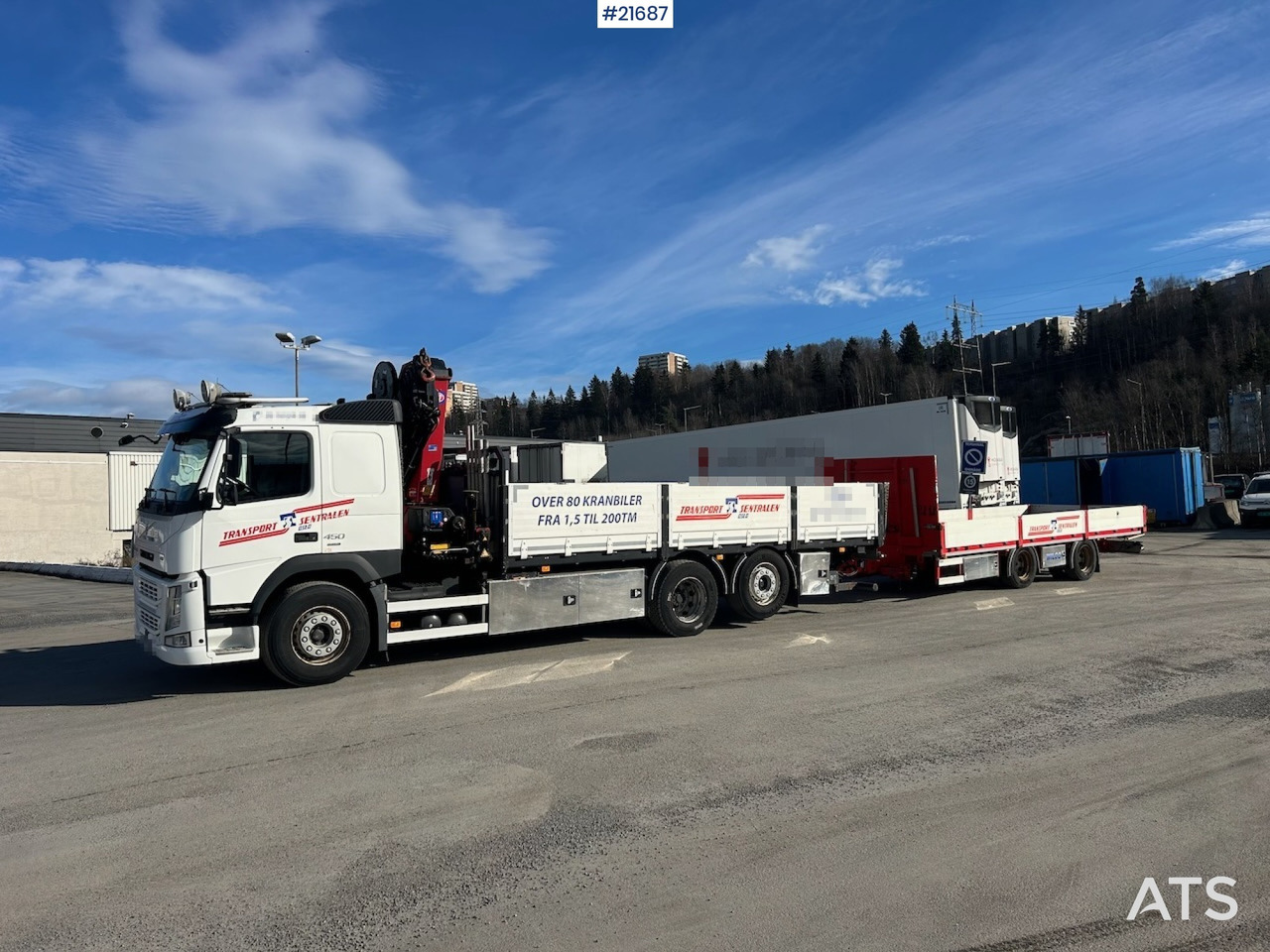 Volvo FM450 Kranbil m/ 21 t/m HMF kran og Løftelem. 194 000 km! - Камион с кран: снимка 2 Volvo FM450 Kranbil m/ 21 t/m HMF kran og Løftelem. 194 000 km! - Камион с кран: снимка 2