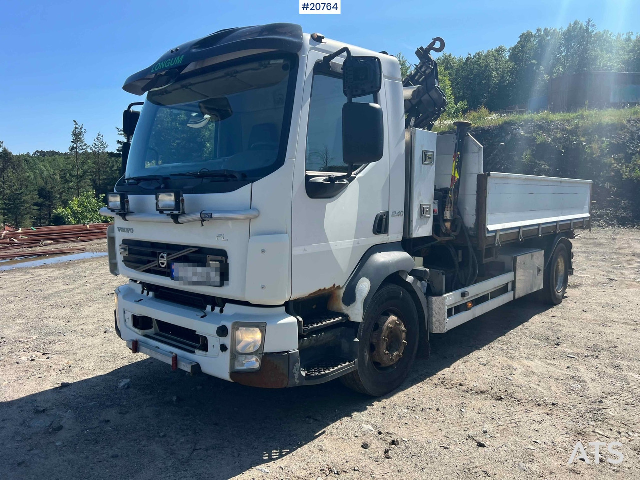 Volvo Fl-240 - Бордови камион, Камион с кран: снимка 2 Volvo Fl-240 - Бордови камион, Камион с кран: снимка 2