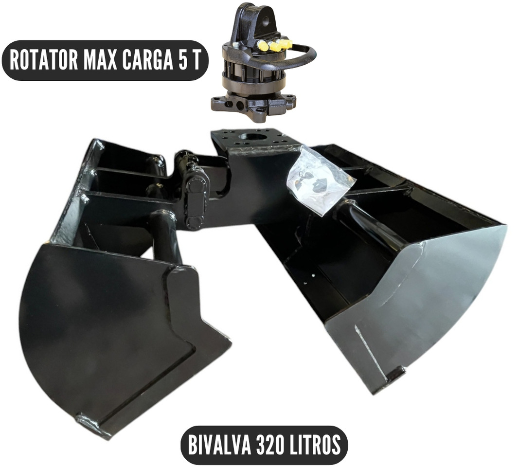 320-Liter Clamshell Bucket with Rotator and Couple OF-B320-RAI - Грайферна кофа за Кран за камион: снимка 1 320-Liter Clamshell Bucket with Rotator and Couple OF-B320-RAI - Грайферна кофа за Кран за камион: снимка 1