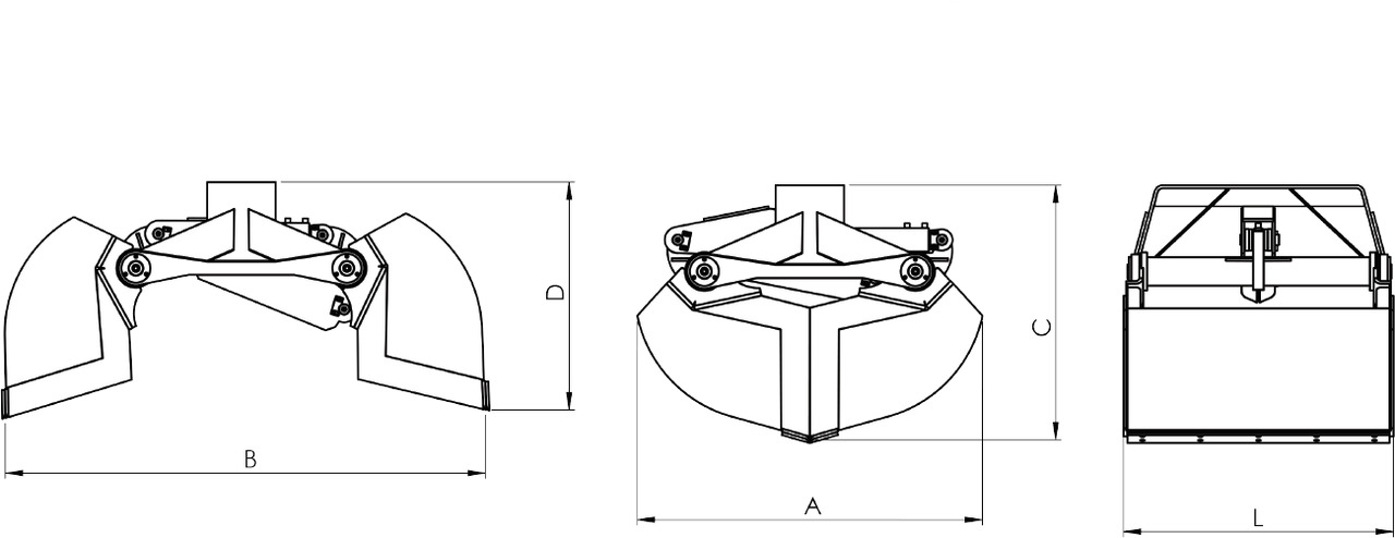 Clamshell bucket for digging BV-M 500 - Грайферна кофа за Кран за камион: снимка 4 Clamshell bucket for digging BV-M 500 - Грайферна кофа за Кран за камион: снимка 4