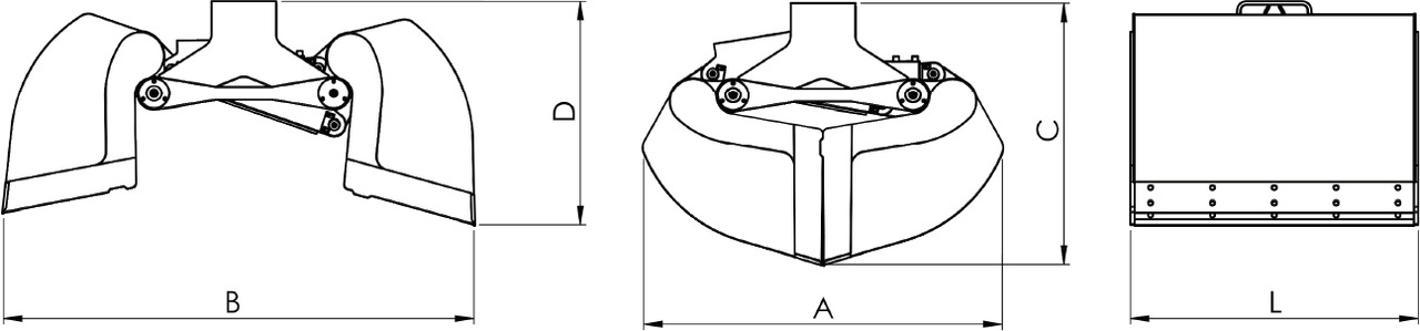 Clamshell bucket with high capacity BV-S 500 - Грайферна кофа за Кран за камион: снимка 4 Clamshell bucket with high capacity BV-S 500 - Грайферна кофа за Кран за камион: снимка 4