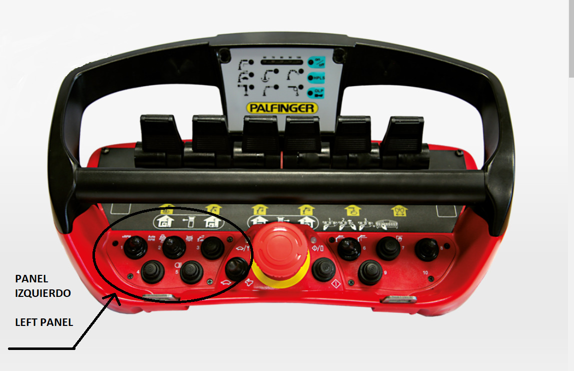 Left lateral panel with buttons radio remote Scanreco RC400 - Електрическа система за Кран за камион: снимка 4 Left lateral panel with buttons radio remote Scanreco RC400 - Електрическа система за Кран за камион: снимка 4
