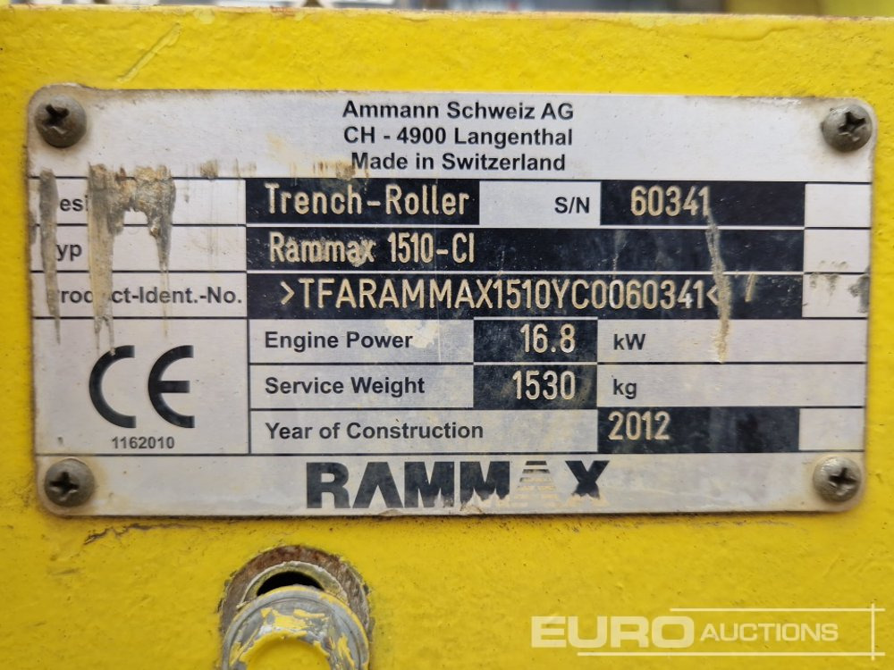 Техника за слагане на асфалт 2012 Ammann Rammax 1510-CI: снимка 15