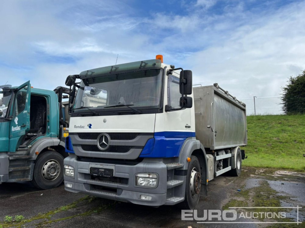 2012 Mercedes Axor 1824L 4x2, Crane, Stamps, Stainless Steel container - Самосвал камион: снимка 1 2012 Mercedes Axor 1824L 4x2, Crane, Stamps, Stainless Steel container - Самосвал камион: снимка 1