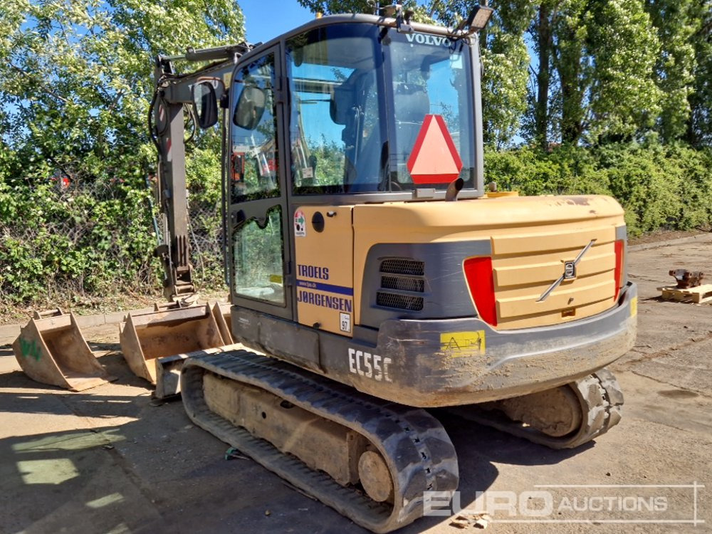 2013 Volvo EC55C - Мини багер: снимка 3 2013 Volvo EC55C - Мини багер: снимка 3