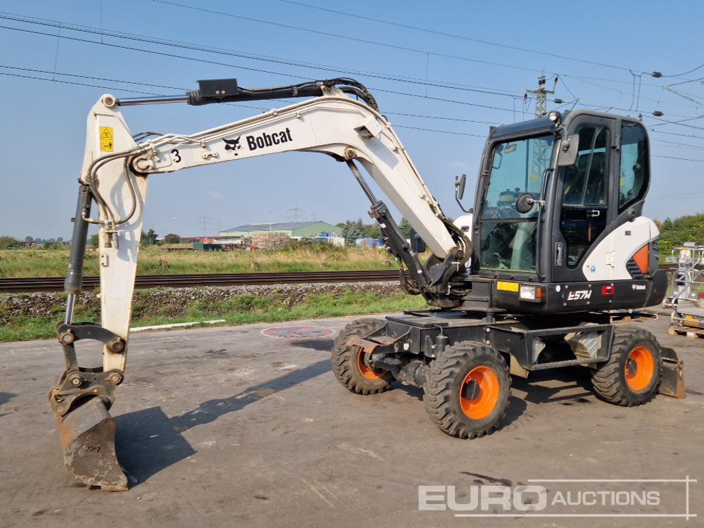 2018 Bobcat E57W - Колесен багер: снимка 1 2018 Bobcat E57W - Колесен багер: снимка 1