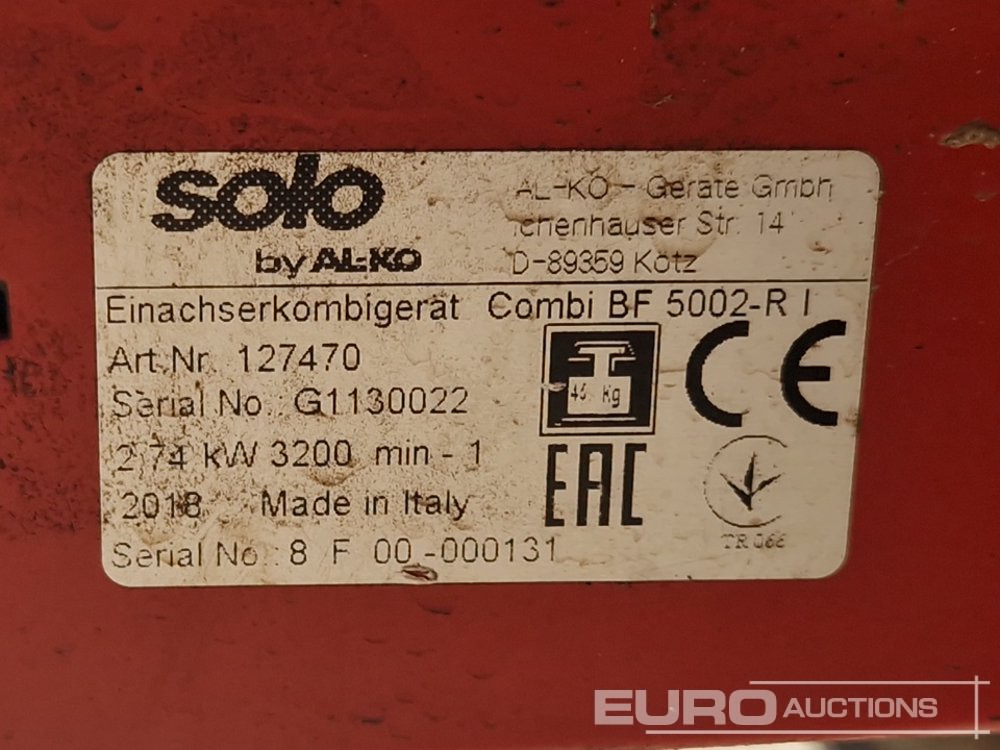 Строително оборудване 2018 Solo Single Axle Tiller: снимка 12
