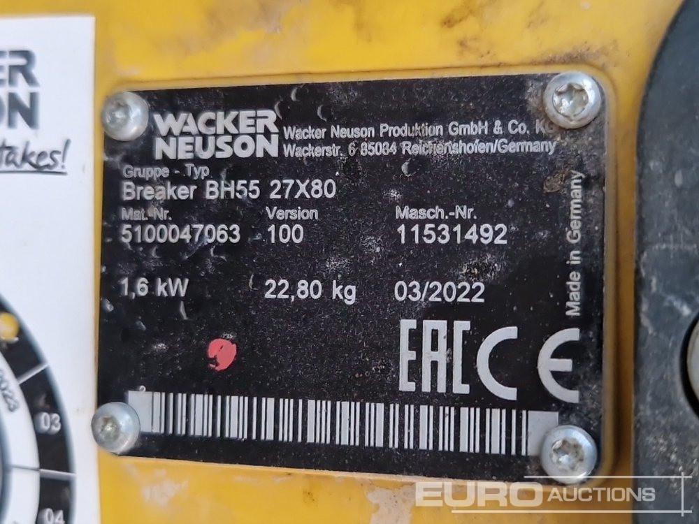 Строително оборудване 2022 Wacker Neuson BH55: снимка 7