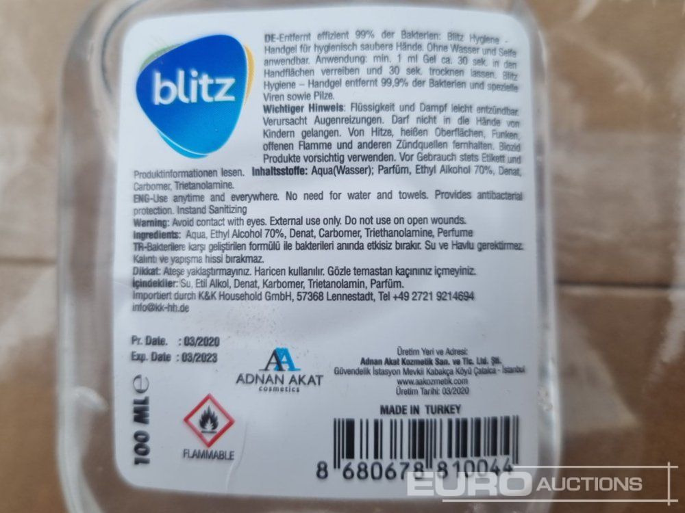 Pallet of BLITZ Handwash Cleaning Gel (64 Boxes a 48 Bottels) - Оборудване за гаражи/ Работилници: снимка 4 Pallet of BLITZ Handwash Cleaning Gel (64 Boxes a 48 Bottels) - Оборудване за гаражи/ Работилници: снимка 4