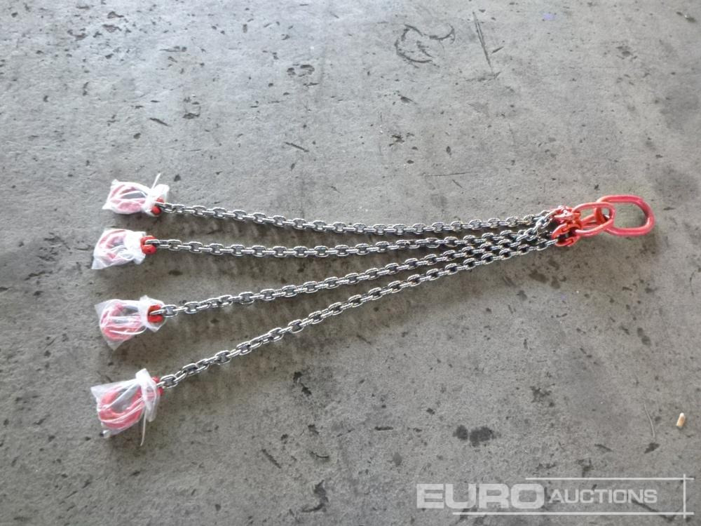 Unused Heavy-Duty 4 Sling Lifting Chain, 1.5 Meter, max. 5000kg - Подемно-транспортна техника: снимка 1 Unused Heavy-Duty 4 Sling Lifting Chain, 1.5 Meter, max. 5000kg - Подемно-транспортна техника: снимка 1