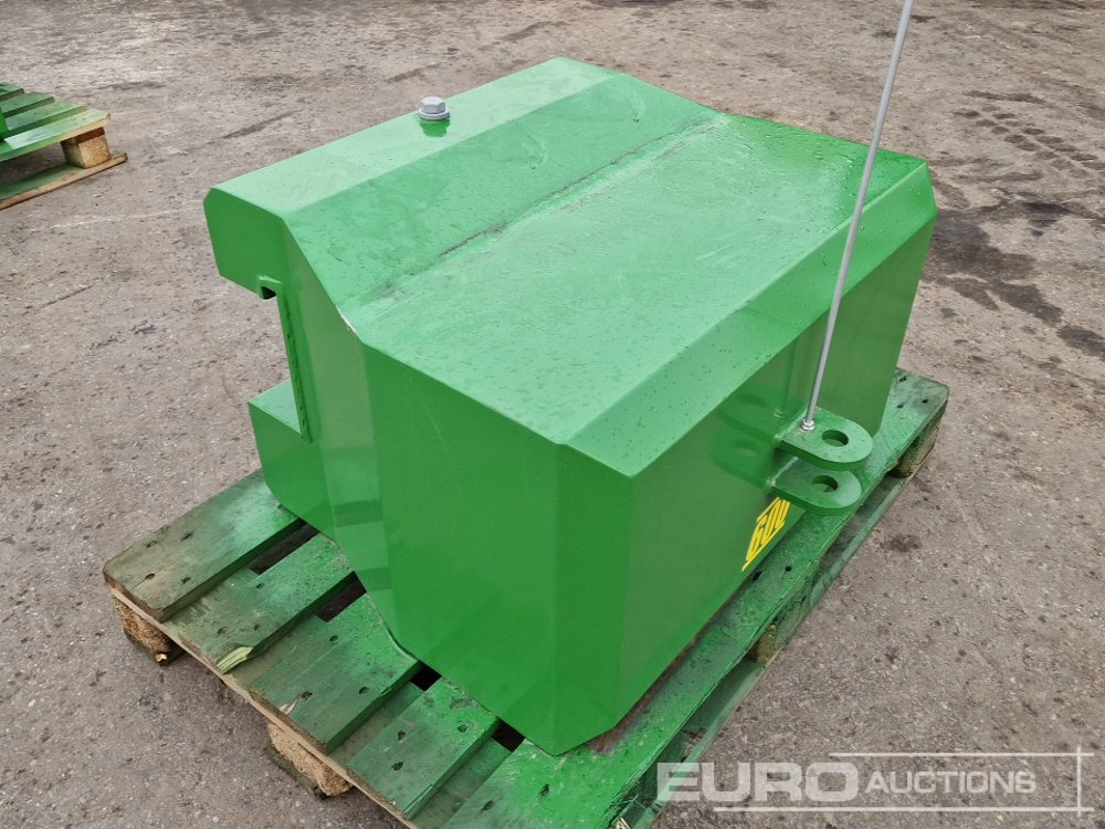 Unused 2025 John Deere 600kg Front Weights to suit John Deere Tractors, Metal Case with Towing Eye (Green) - Селскостопанска техника: снимка 4 Unused 2025 John Deere 600kg Front Weights to suit John Deere Tractors, Metal Case with Towing Eye (Green) - Селскостопанска техника: снимка 4