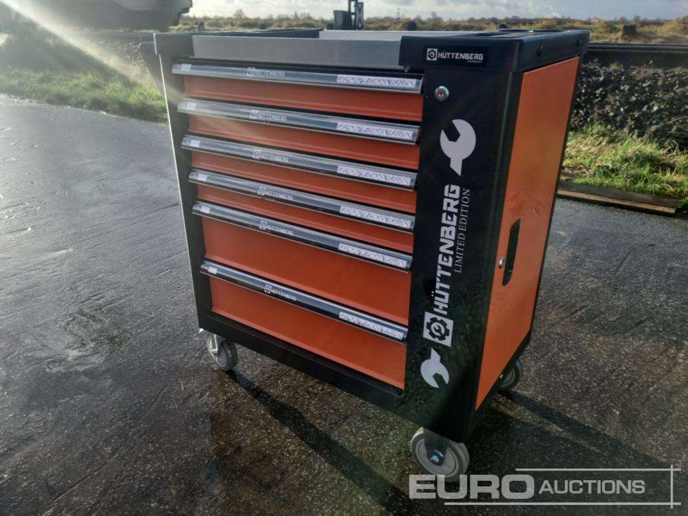 Unused Hüttenberg Tool Trolley, 6 Drawers with Tools - Оборудване за гаражи/ Работилници: снимка 2 Unused Hüttenberg Tool Trolley, 6 Drawers with Tools - Оборудване за гаражи/ Работилници: снимка 2