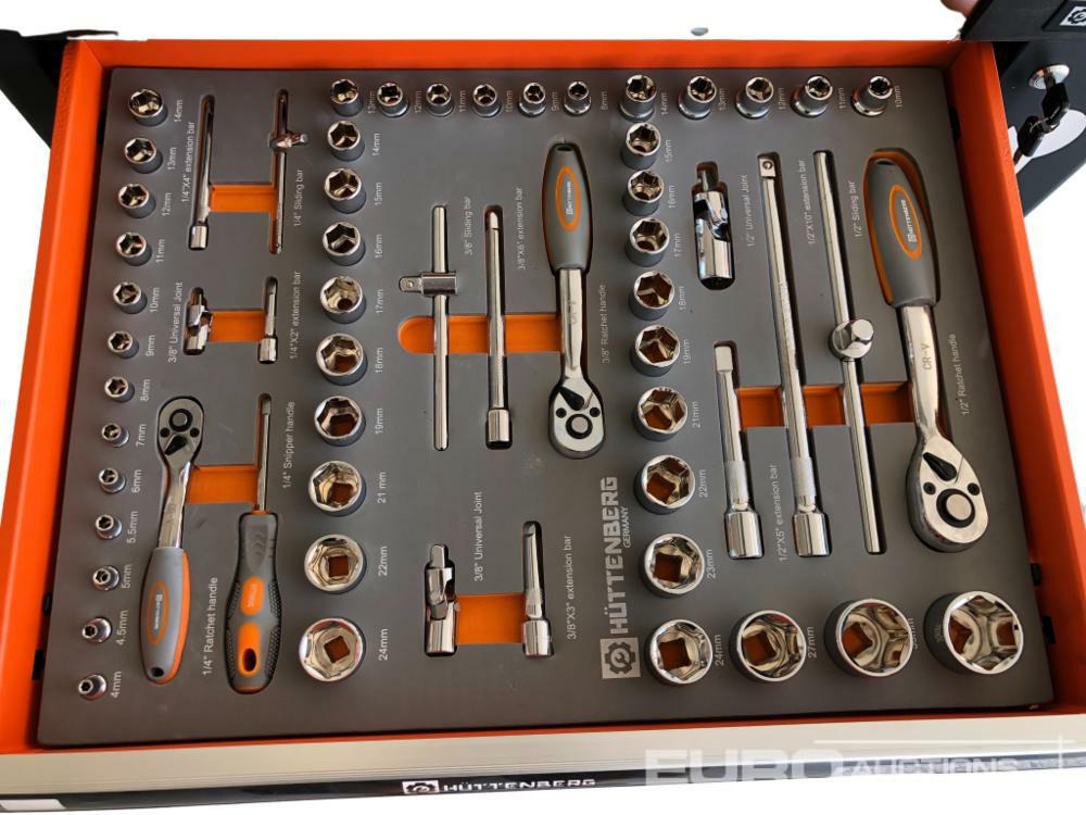 Unused Hüttenberg Tool Trolley, 6 Drawers with Tools - Оборудване за гаражи/ Работилници: снимка 5 Unused Hüttenberg Tool Trolley, 6 Drawers with Tools - Оборудване за гаражи/ Работилници: снимка 5
