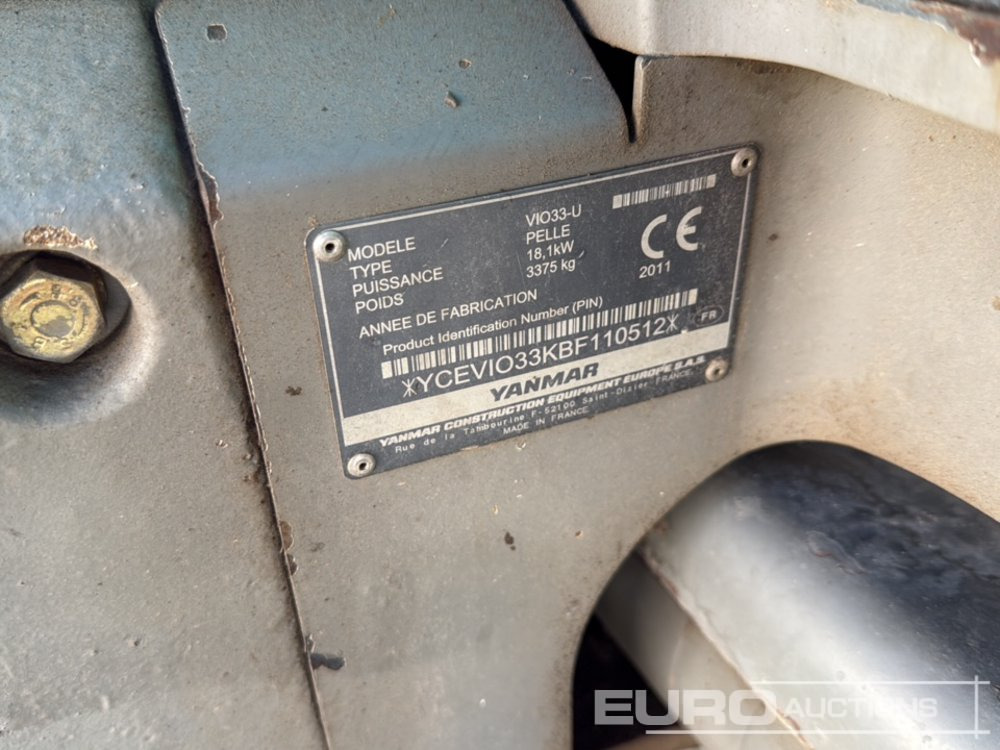 Мини багер 2011 Yanmar ViO33-U: снимка 45