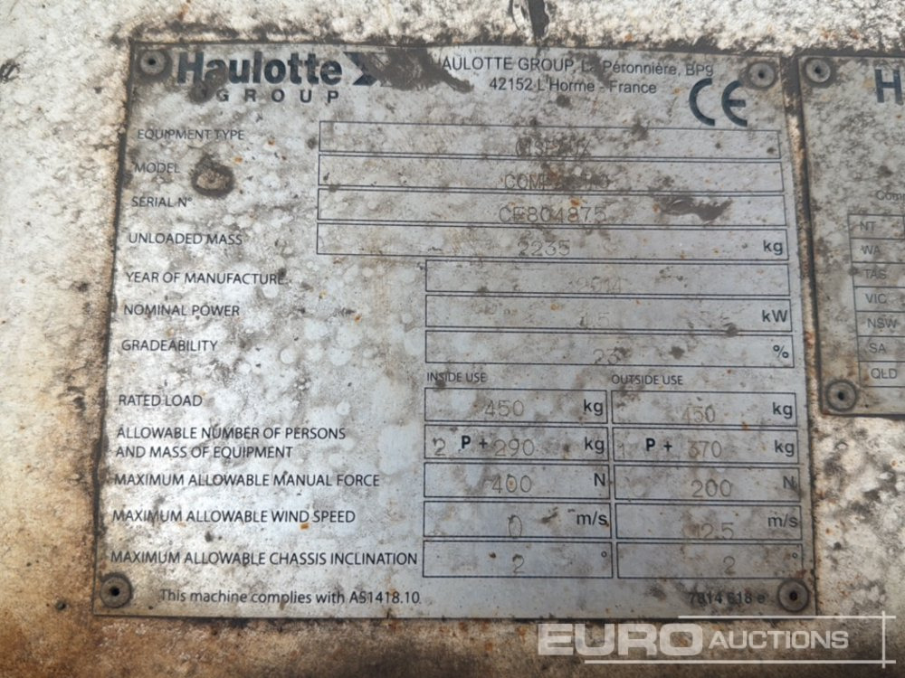 Ножична работна платформа 2014 Haulotte Compact 10: снимка 20