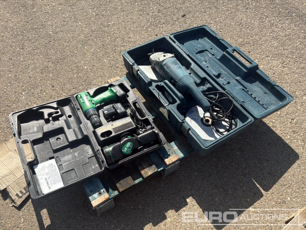 Pallet of (Hitachi) Cordless Drill & 230mm (Bosh) Angle Grinder - Строително оборудване: снимка 4 Pallet of (Hitachi) Cordless Drill & 230mm (Bosh) Angle Grinder - Строително оборудване: снимка 4