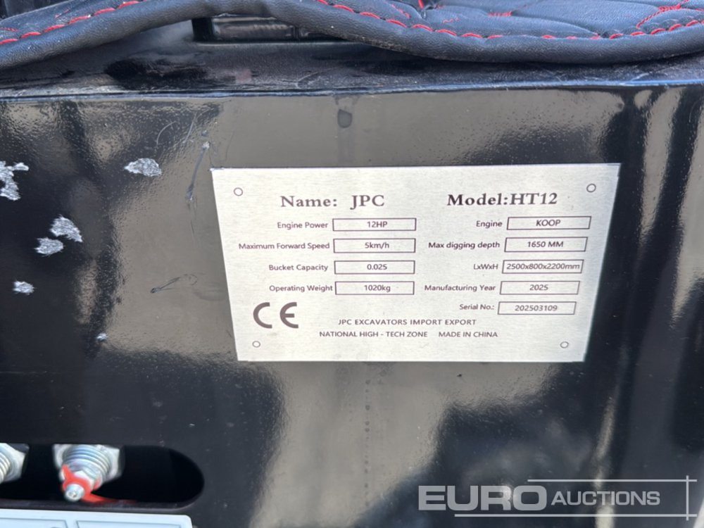 Мини багер Unused 2025 JPC HT 12: снимка 50