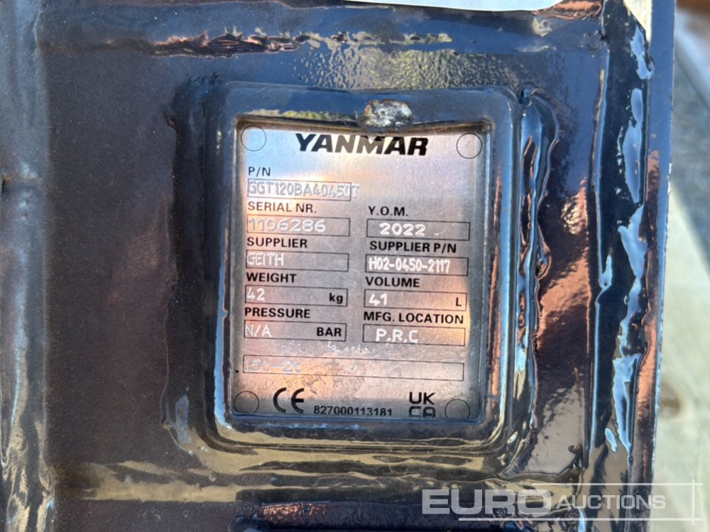 Yanmar Bucket GGT120BA40450T to Suit 1.5-2 Ton Excavator (S/Ns 1106286, 1106278, 1106285) (3 of) - Кофа: снимка 5 Yanmar Bucket GGT120BA40450T to Suit 1.5-2 Ton Excavator (S/Ns 1106286, 1106278, 1106285) (3 of) - Кофа: снимка 5