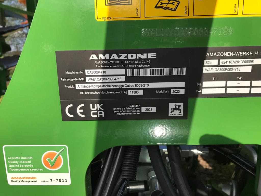 Amazone Catros 8003-2TX - Дискова брана: снимка 4 Amazone Catros 8003-2TX - Дискова брана: снимка 4