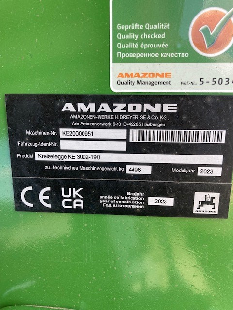 Amazone KE 3002-190 Anbaukreiselegge - Машина за обработка на почвата: снимка 2 Amazone KE 3002-190 Anbaukreiselegge - Машина за обработка на почвата: снимка 2