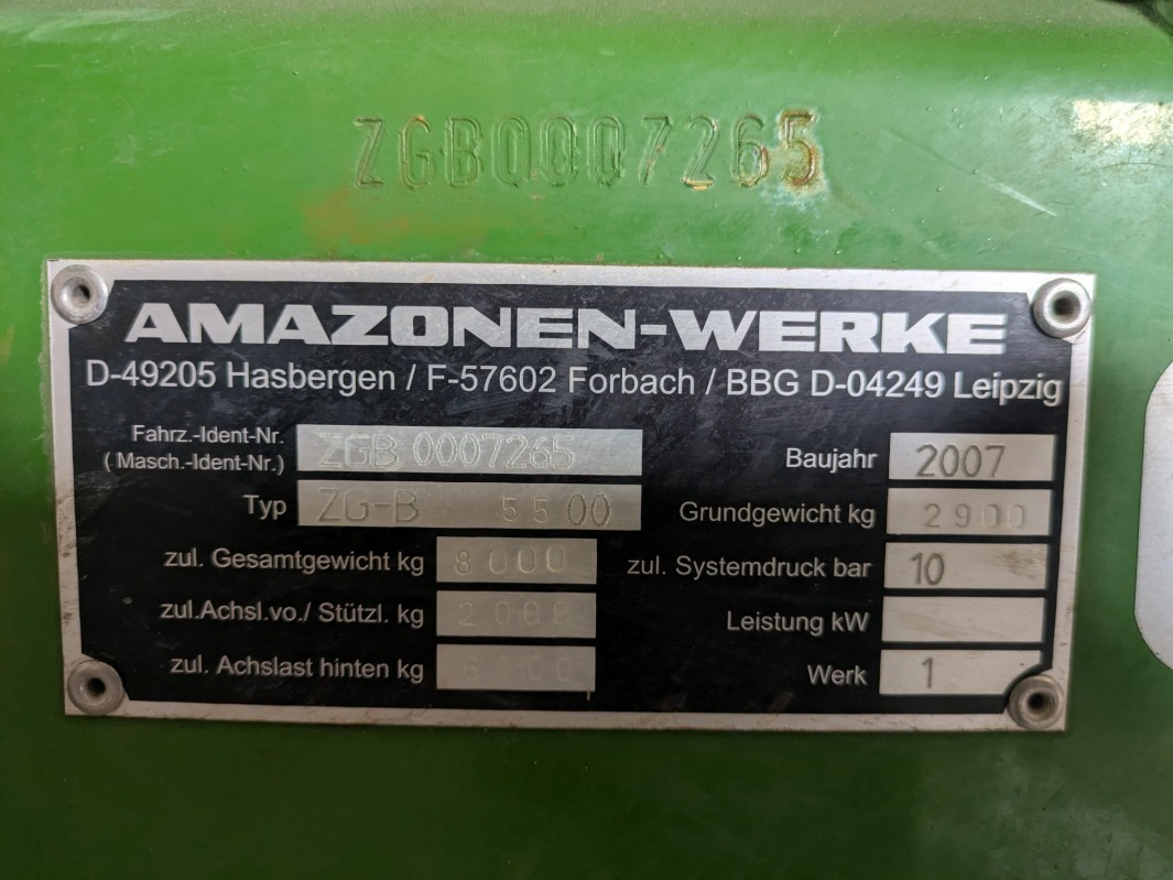 Amazone ZGB 5500 - Пръскачка: снимка 4 Amazone ZGB 5500 - Пръскачка: снимка 4