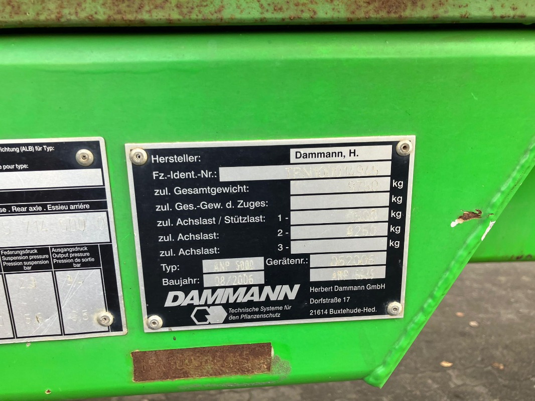 Dammann Profi- Class 5000 Liter Typ AN - Пръскачка: снимка 2 Dammann Profi- Class 5000 Liter Typ AN - Пръскачка: снимка 2