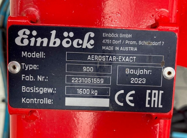 Einböck AEROSTAR-EXACT 900 - Брана: снимка 2 Einböck AEROSTAR-EXACT 900 - Брана: снимка 2