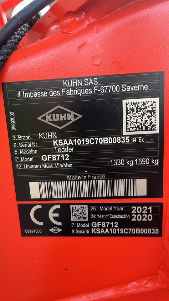 Kuhn GF8712 - Гребло/ Сенообръщачка: снимка 2 Kuhn GF8712 - Гребло/ Сенообръщачка: снимка 2