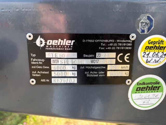 Oehler STE 60 - Разпръсквач за оборски тор: снимка 2 Oehler STE 60 - Разпръсквач за оборски тор: снимка 2