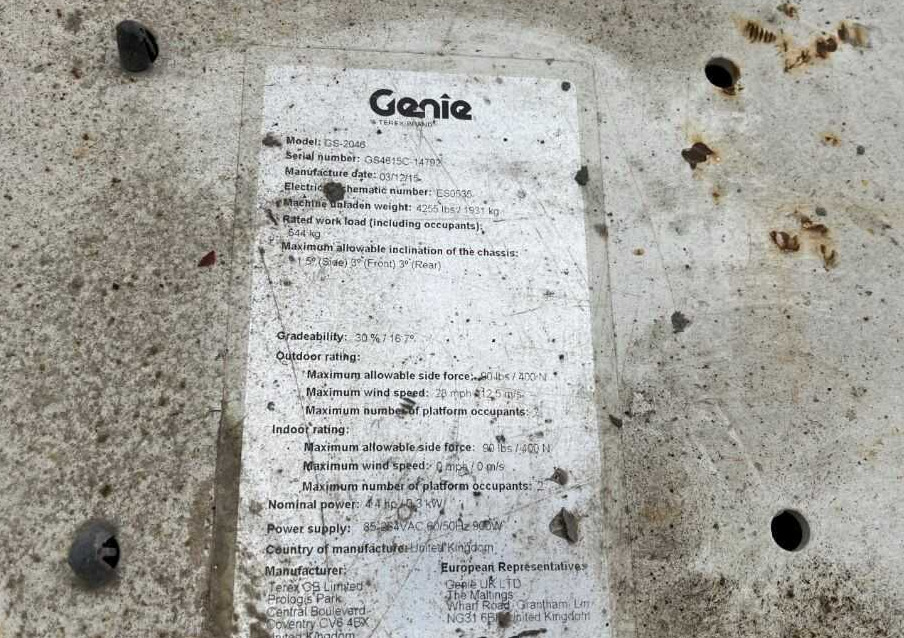 Genie GS-2046 - Ножична работна платформа: снимка 5 Genie GS-2046 - Ножична работна платформа: снимка 5