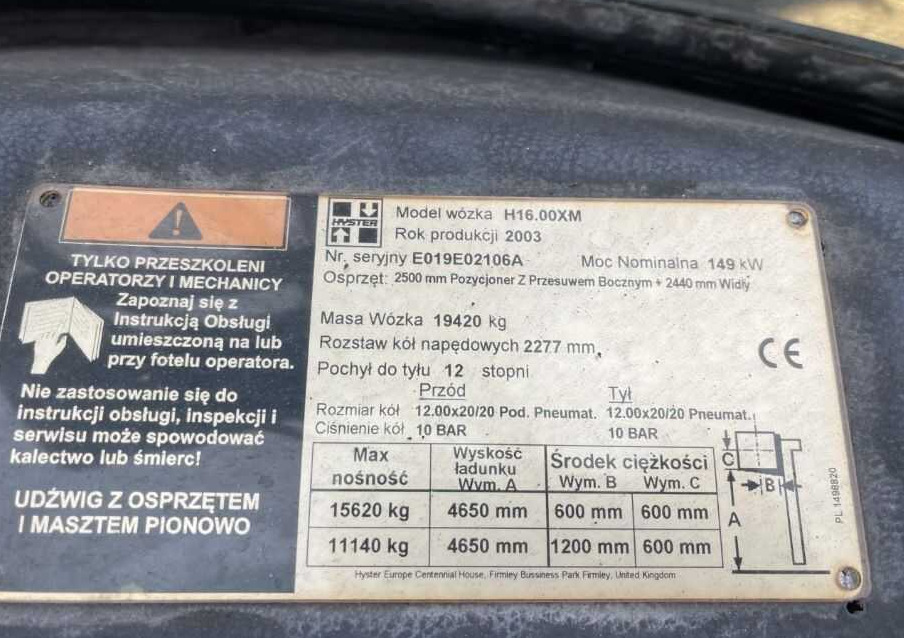 Hyster H16.00XM - Дизелов мотокар: снимка 1 Hyster H16.00XM - Дизелов мотокар: снимка 1