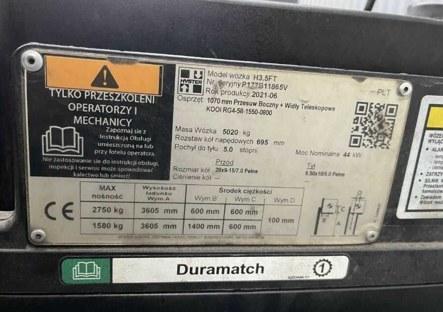Hyster H3.5FT - Газокар: снимка 4 Hyster H3.5FT - Газокар: снимка 4