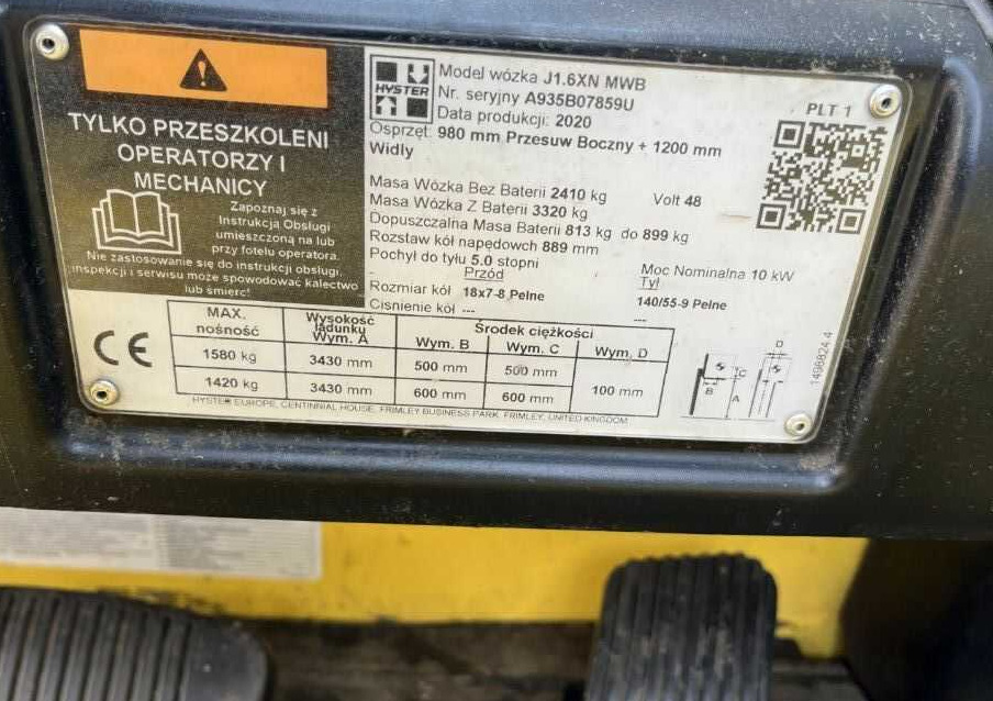 Hyster J1.6XN - Електрокар: снимка 4 Hyster J1.6XN - Електрокар: снимка 4