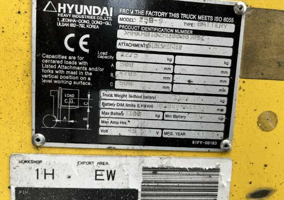 Hyundai 25B-9 - Електрокар: снимка 4 Hyundai 25B-9 - Електрокар: снимка 4
