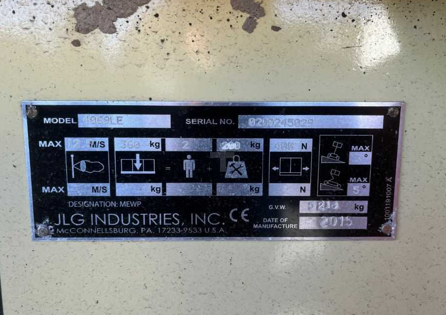 JLG 4069LE - Ножична работна платформа: снимка 4 JLG 4069LE - Ножична работна платформа: снимка 4