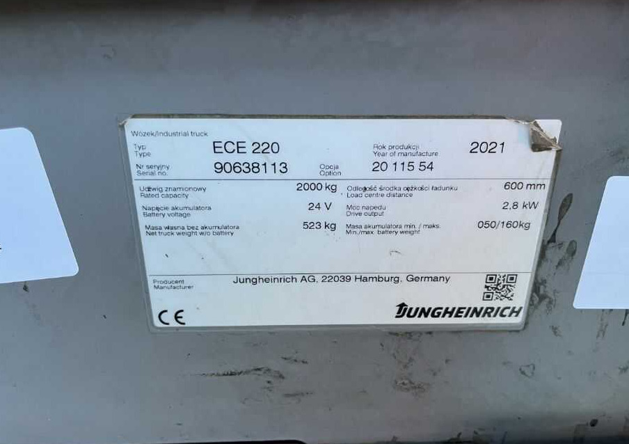 Jungheinrich ECE220 - Ордер пикър - комисионер: снимка 4 Jungheinrich ECE220 - Ордер пикър - комисионер: снимка 4