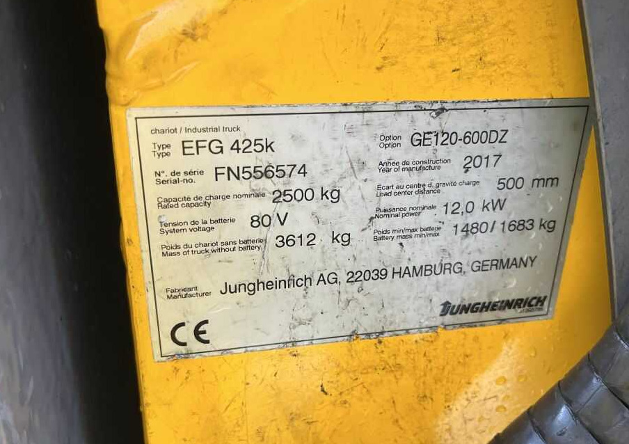 Jungheinrich EFG425k - Електрокар: снимка 4 Jungheinrich EFG425k - Електрокар: снимка 4
