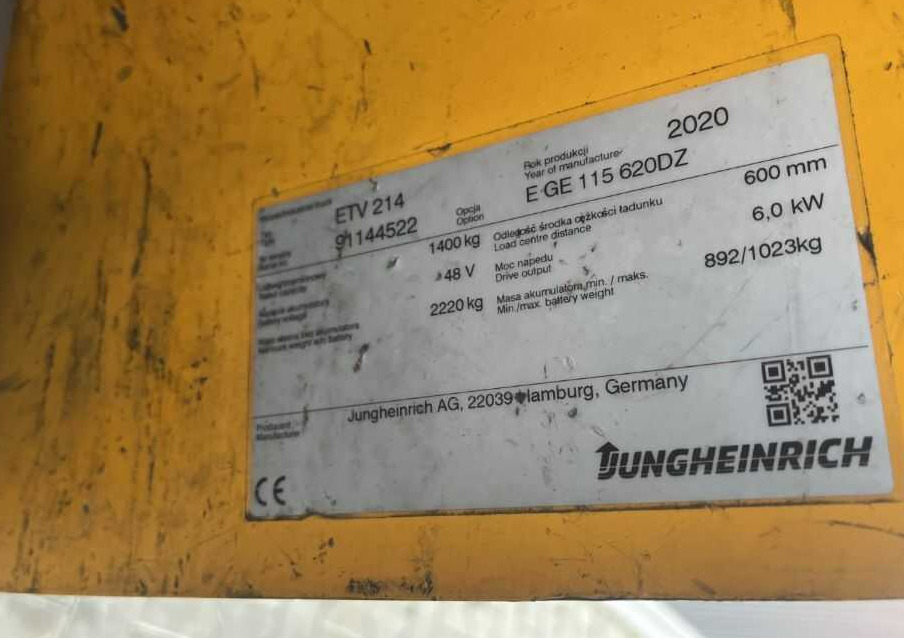 Jungheinrich ETV214 - Ричтрак: снимка 4 Jungheinrich ETV214 - Ричтрак: снимка 4